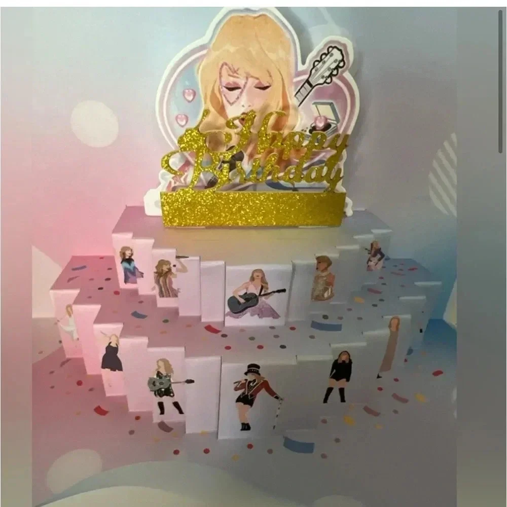 Taylor Swift Happy Birthday Card Swiftie Gift Eras Tour Pop Up 2 Card Set
